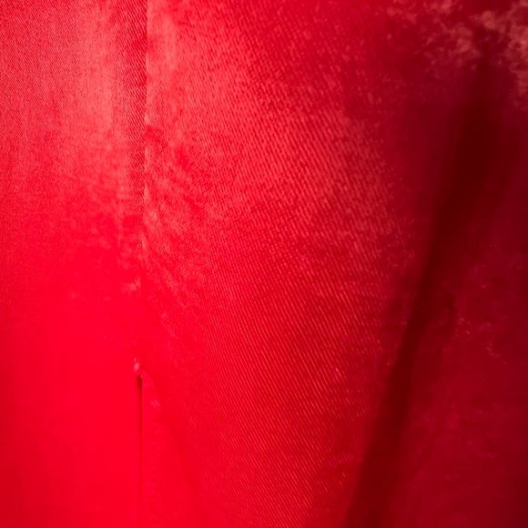 Vibrant red satin midi dress, Zara, Small - Picture 5 of 6